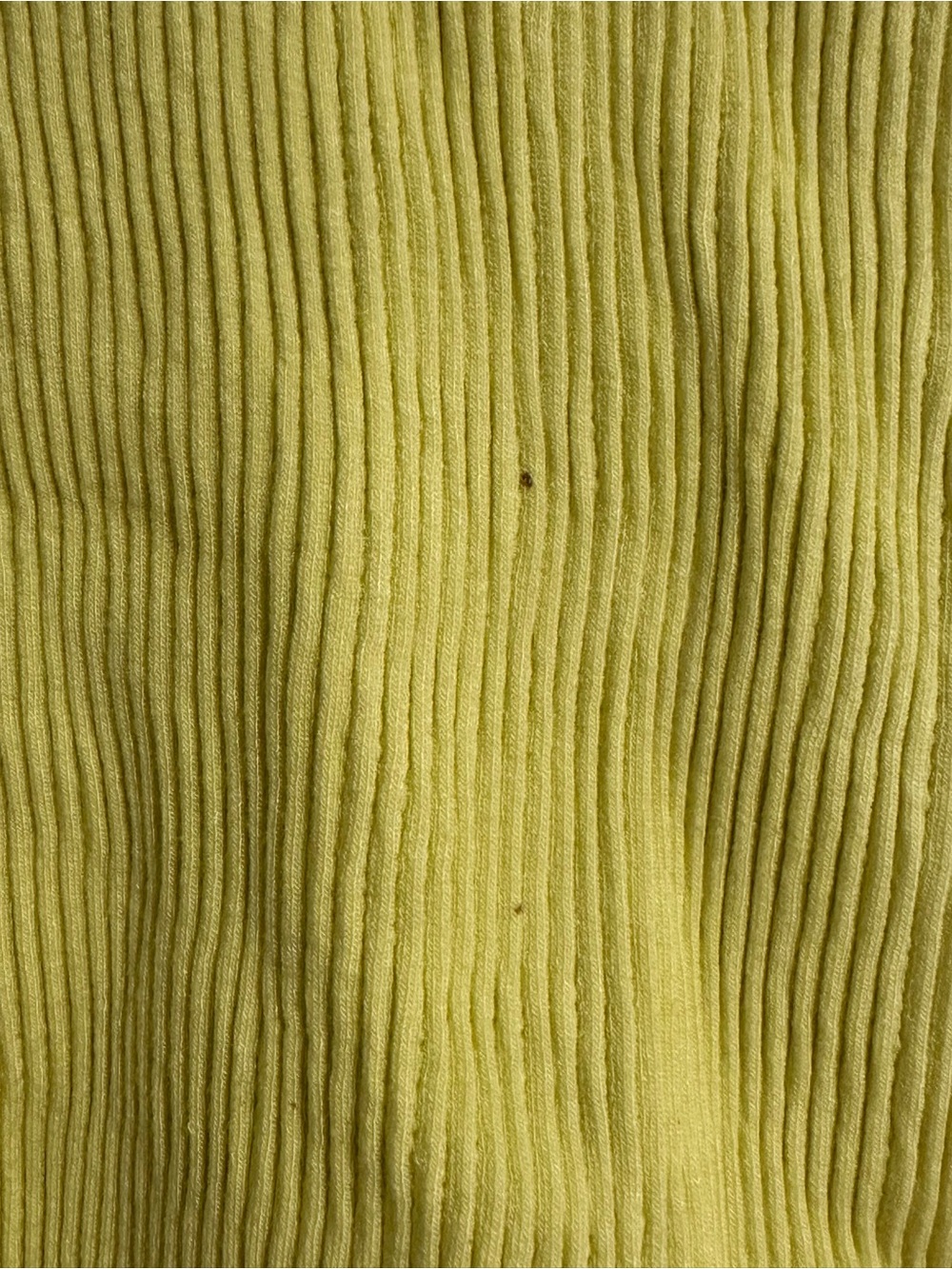 Yellow Ribbed V-Neck Crop Tank Top - Picture 2 of 4